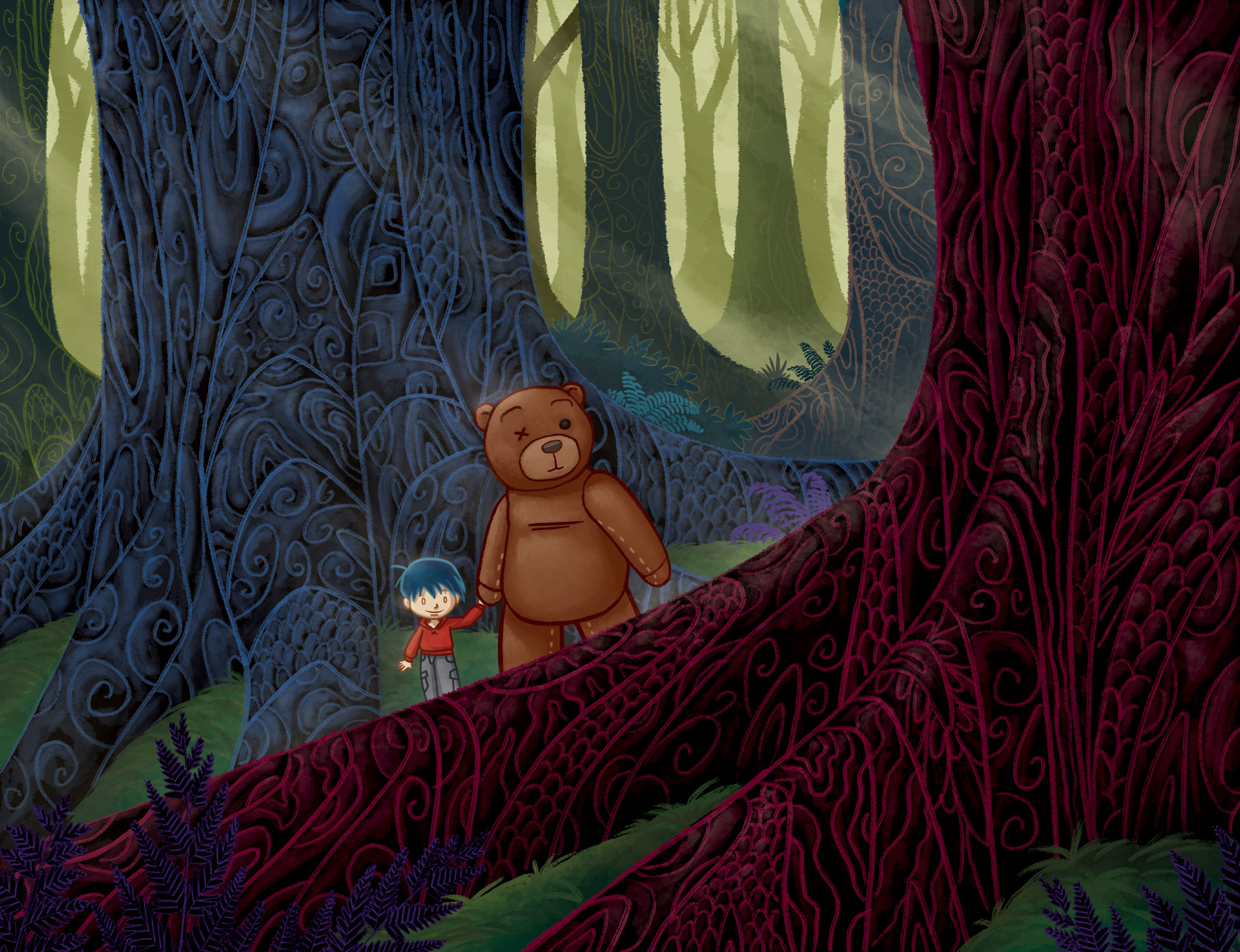 In the Forest - Illustration © Stefano Patanè